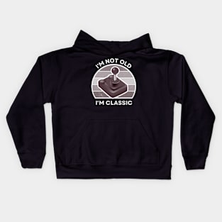 I'm not old, I'm Classic | Joystick | Retro Hardware | Vintage Sunset | '80s '90s Video Gaming Kids Hoodie